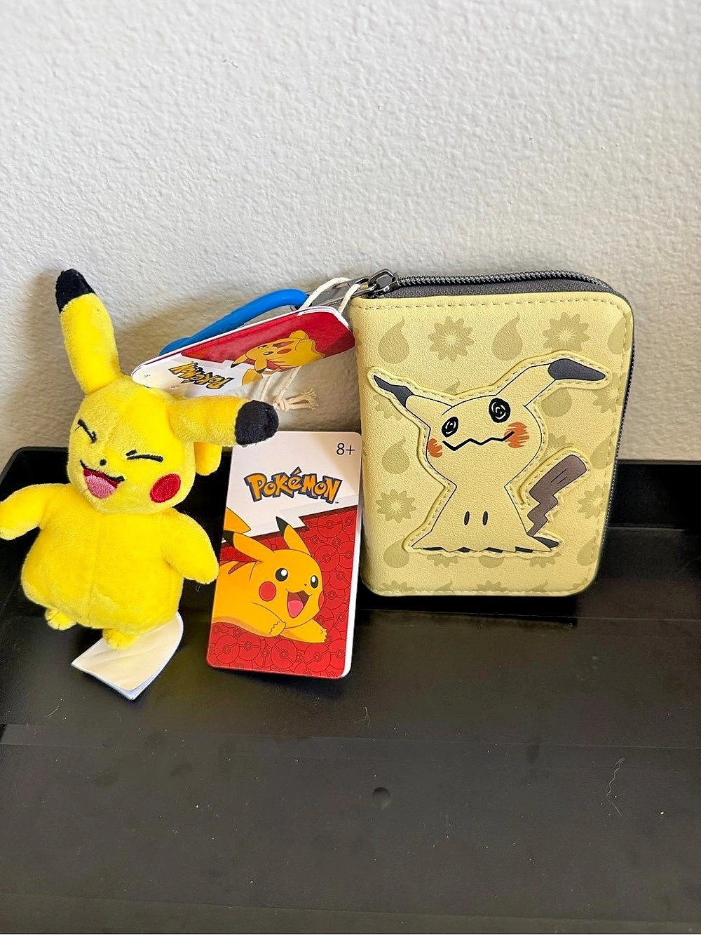 Pokemon Loungefly Wallet Mimikyu with Pikachu Clip-on Plush NWT